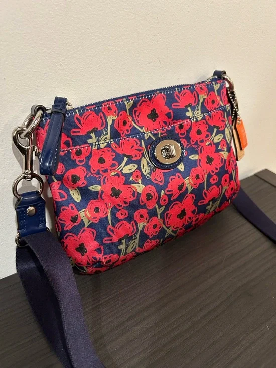 Coach Poppy "Poppy Dream" Floral Crossbody Bag EUC - Picture 8 of 13